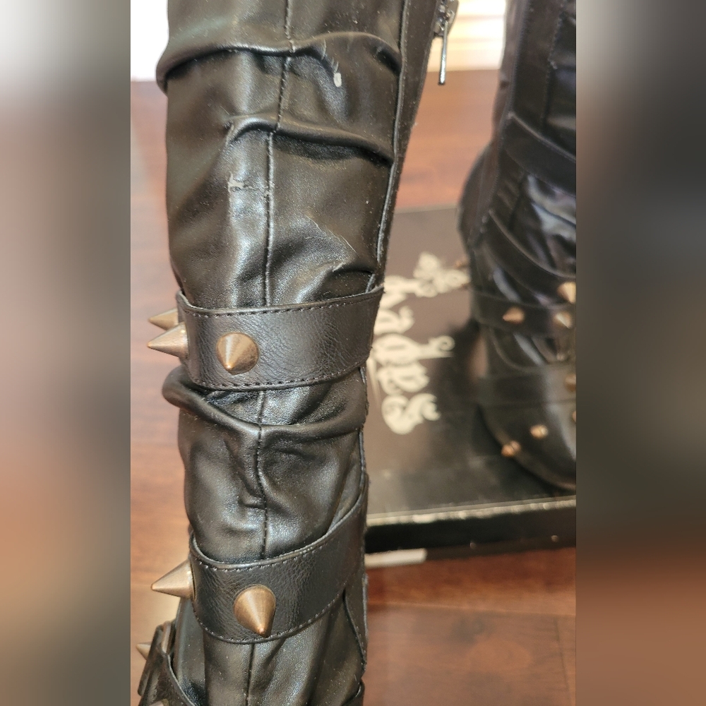Hades Bjorn Black Mid Calf Boots - Picture 10 of 15